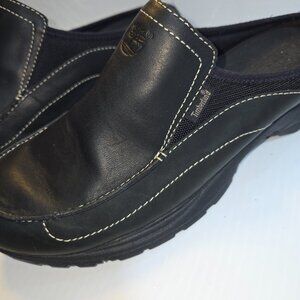 Timberland Smart Comfort Women's Black Leather Clogs Slide Mules Size 10